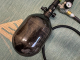 Black Carbon 48/4500 Tank with SLP Regulator and line - KA Tech Airsoft - Airirg