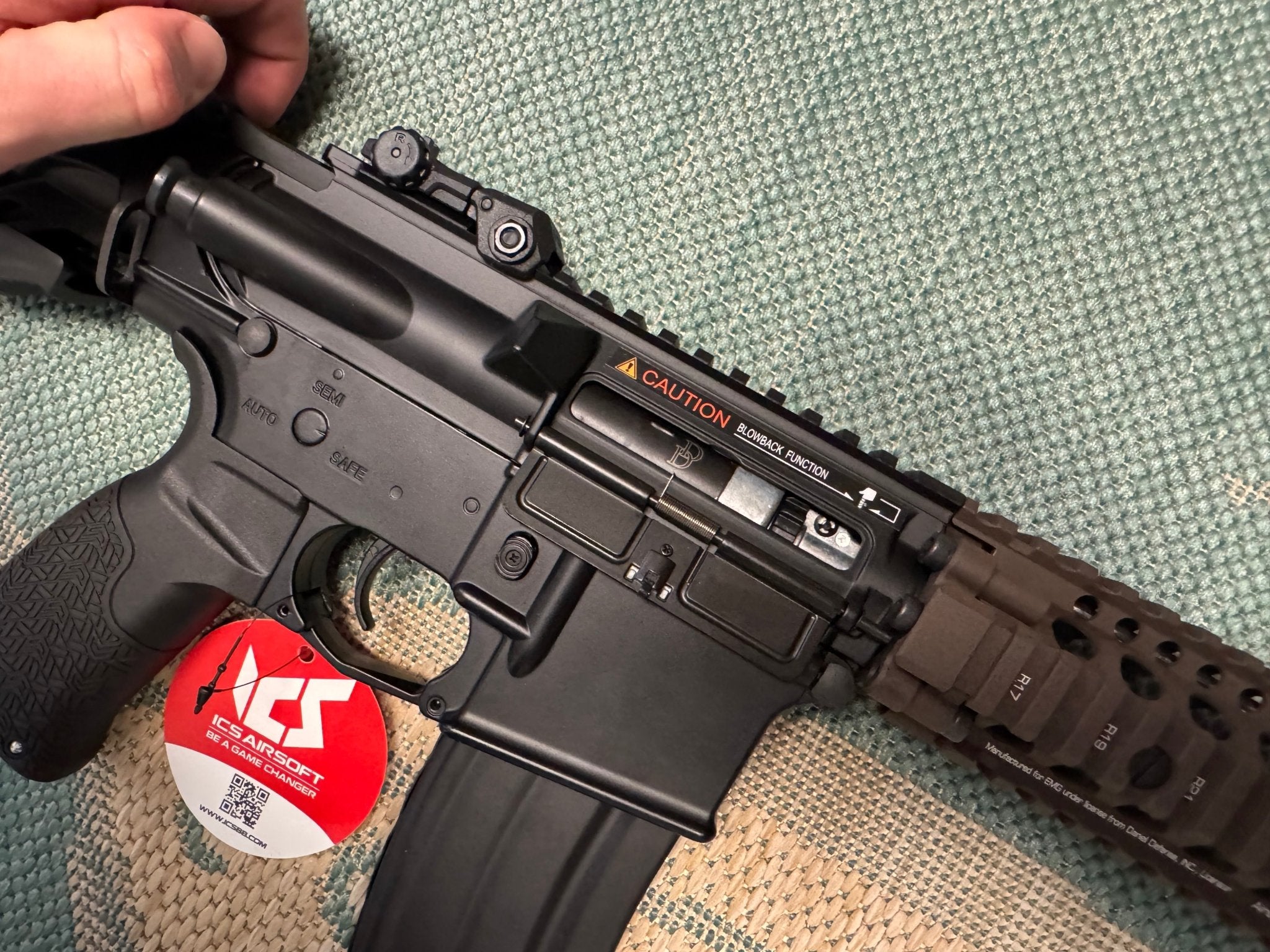 EMG / Daniel Defense Licensed DDMK18 Airsoft EBB AEG Rifle w/ S3 Electronic Trigger by ICS 350 FPS - KA Tech Airsoft - AEG