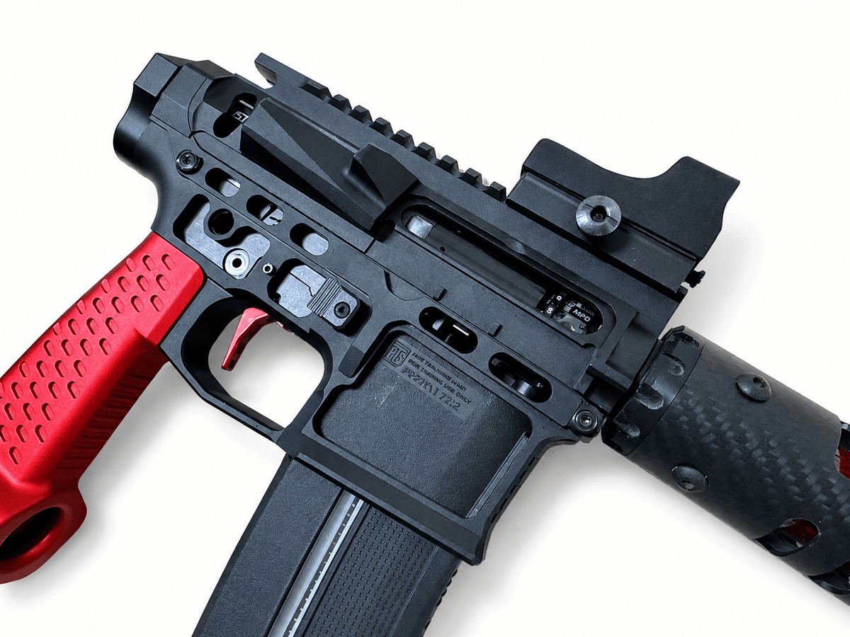 KA Tech Mac Retro Black/Red Euro MSG - KA Tech Airsoft - KA Tech Custom HPA Rifle