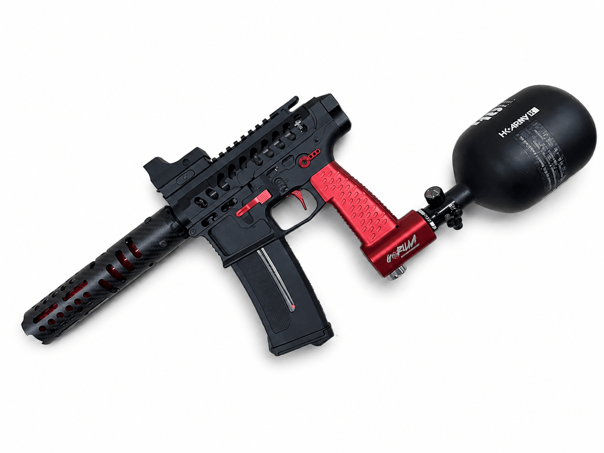 KA Tech Mac Retro Black/Red Euro MSG - KA Tech Airsoft - KA Tech Custom HPA Rifle