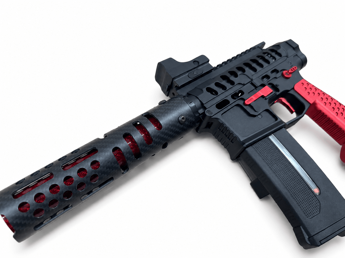 KA Tech Mac Retro Black/Red Euro MSG - KA Tech Airsoft - KA Tech Custom HPA Rifle