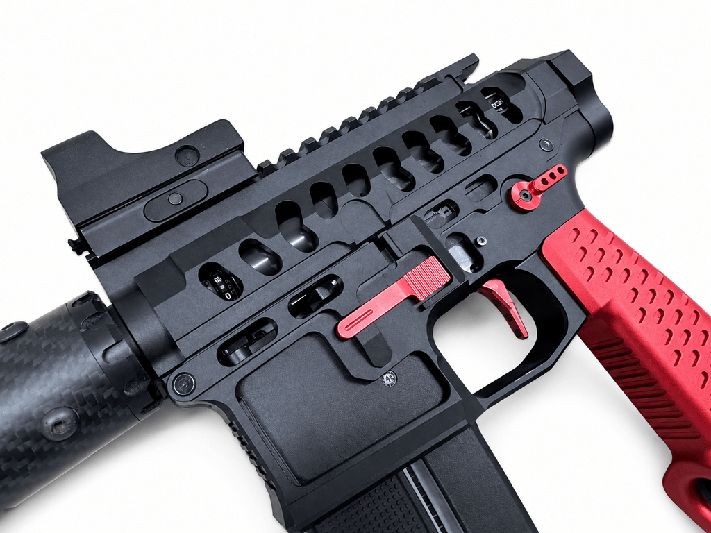 KA Tech Mac Retro Black/Red Euro MSG - KA Tech Airsoft - KA Tech Custom HPA Rifle