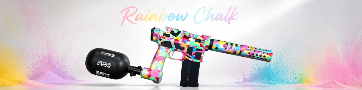 KA Tech MAC Chalk Euro AR7V rainbow splatter custom HPA airsoft rifle