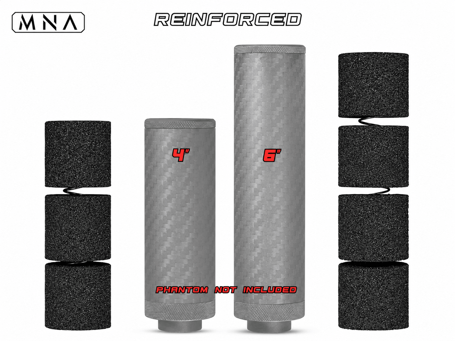 Airsoft Mock Suppressor Foam Set - KA Tech Airsoft - Suppressor Accessory