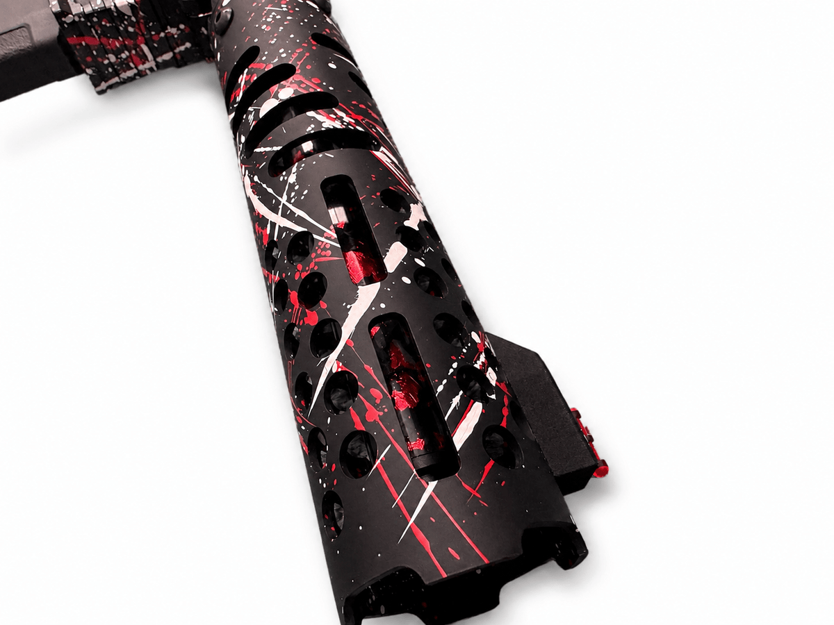 KA Tech MAC Polarstar F2 AR7 V MSG/ESG HPA M4 splatter Cerakoted red/white - KA Tech Airsoft - Polarstar F2