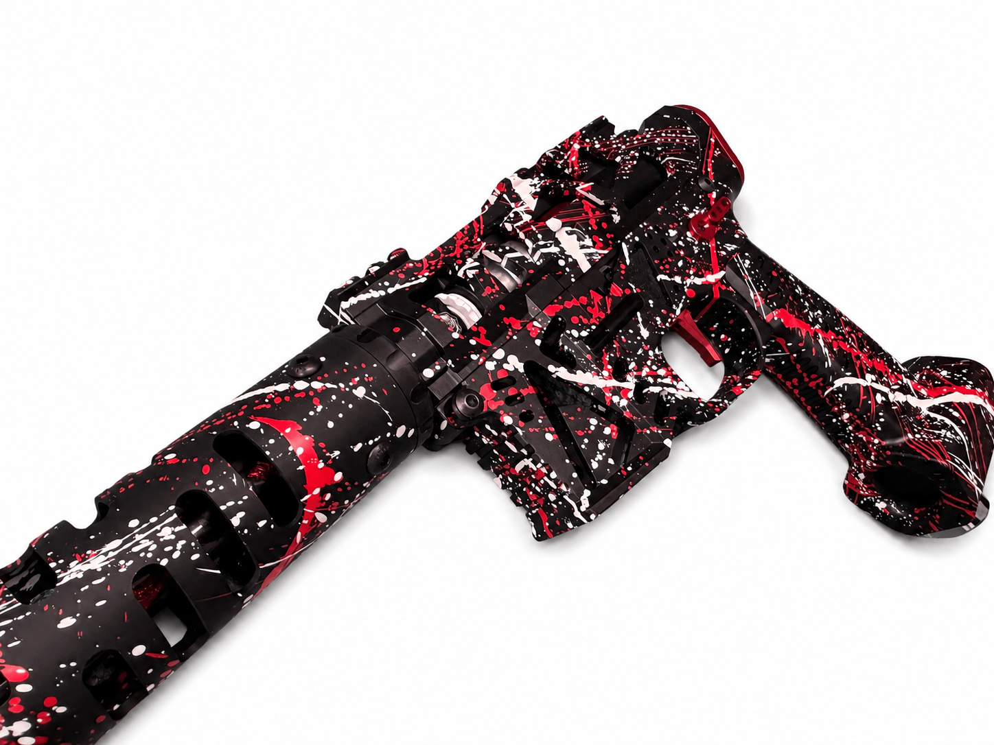KA Tech MAC Polarstar F2 AR7 V MSG/ESG HPA M4 splatter Cerakoted red/white - KA Tech Airsoft - Polarstar F2