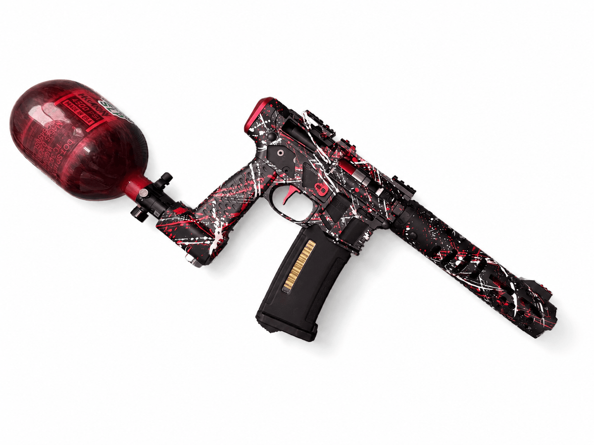 KA Tech MAC Polarstar F2 AR7 V MSG/ESG HPA M4 splatter Cerakoted red/white - KA Tech Airsoft - Polarstar F2