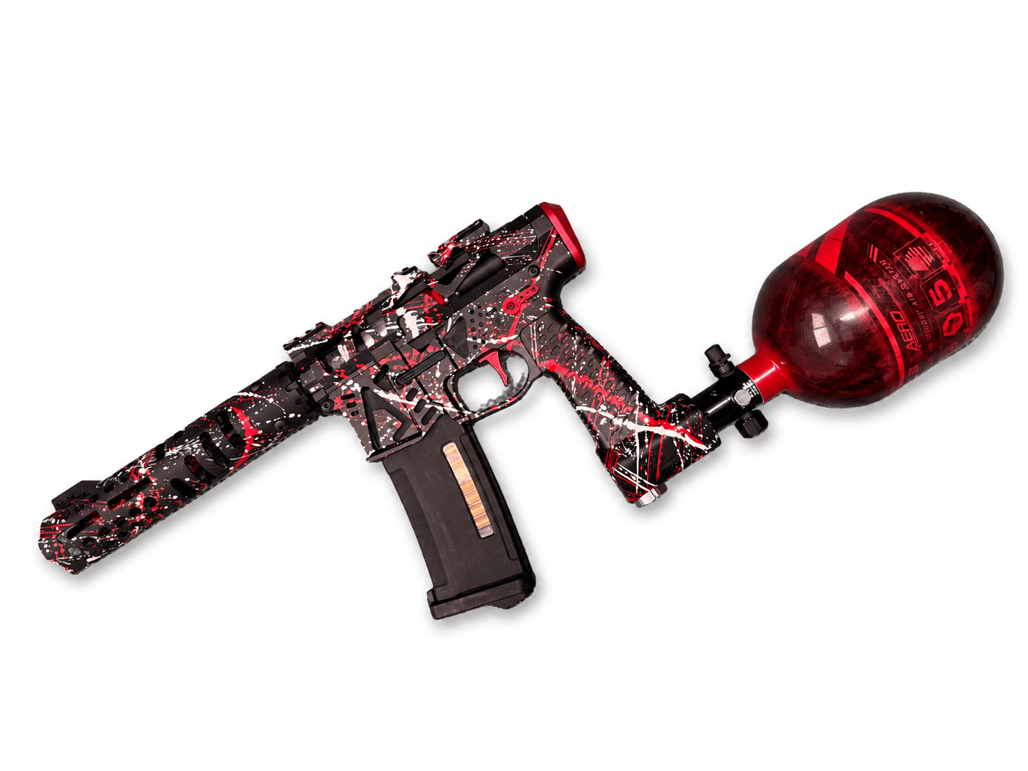 KA Tech Signature MAC Red/White AR7V | Custom HPA M4 – KA Tech Airsoft