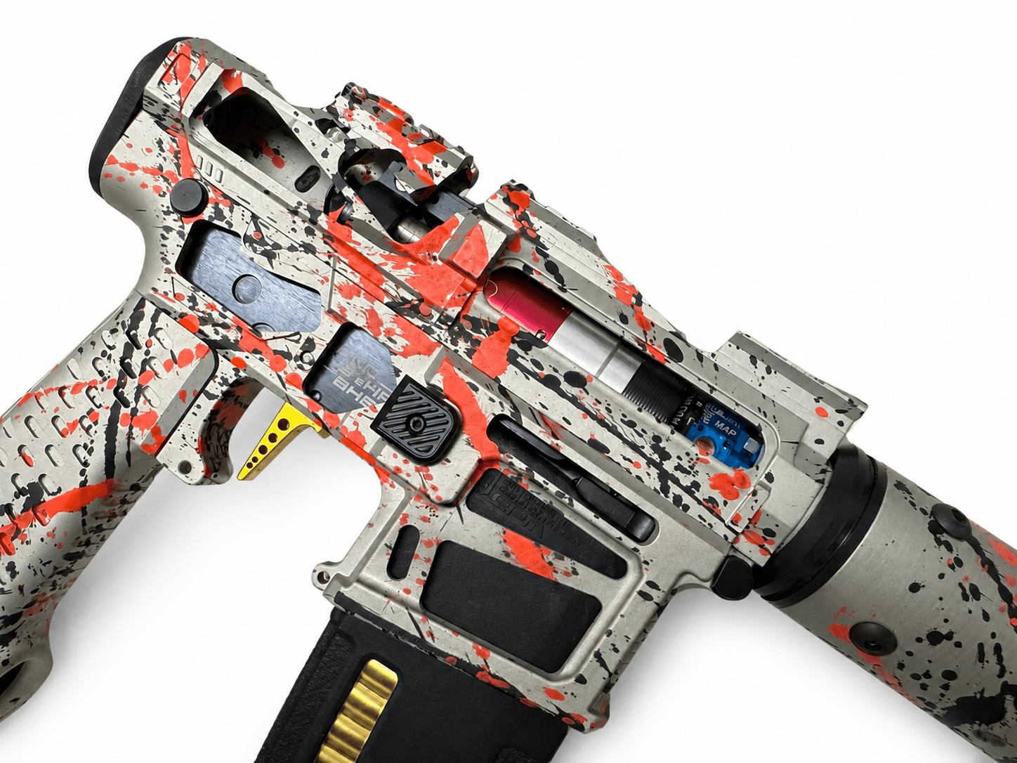 KA Tech MAC Polarstar F2 AR7 LE MSG/ESG HPA M4 splatter Cerakoted orange/black - KA Tech Airsoft - Polarstar F2