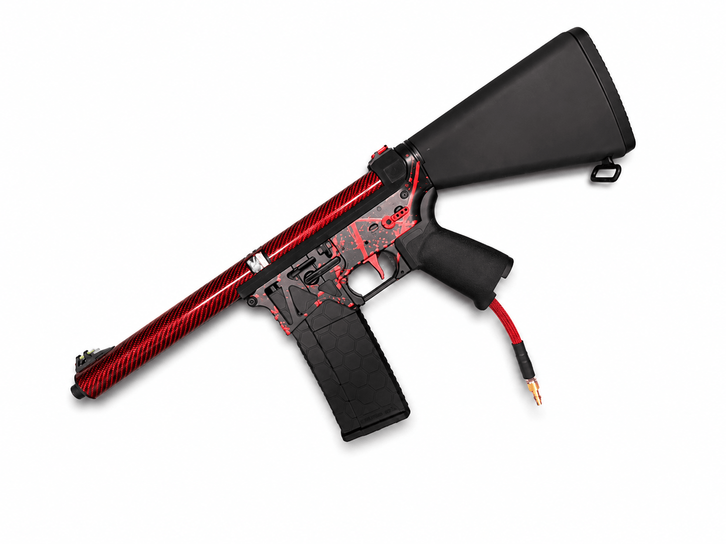 KA Tech MAC Polarstars F2 AR8 HPA M4 Stuby Type 3 Skeletonized Cerakote Splatter - KA Tech Airsoft - Polarstar F2
