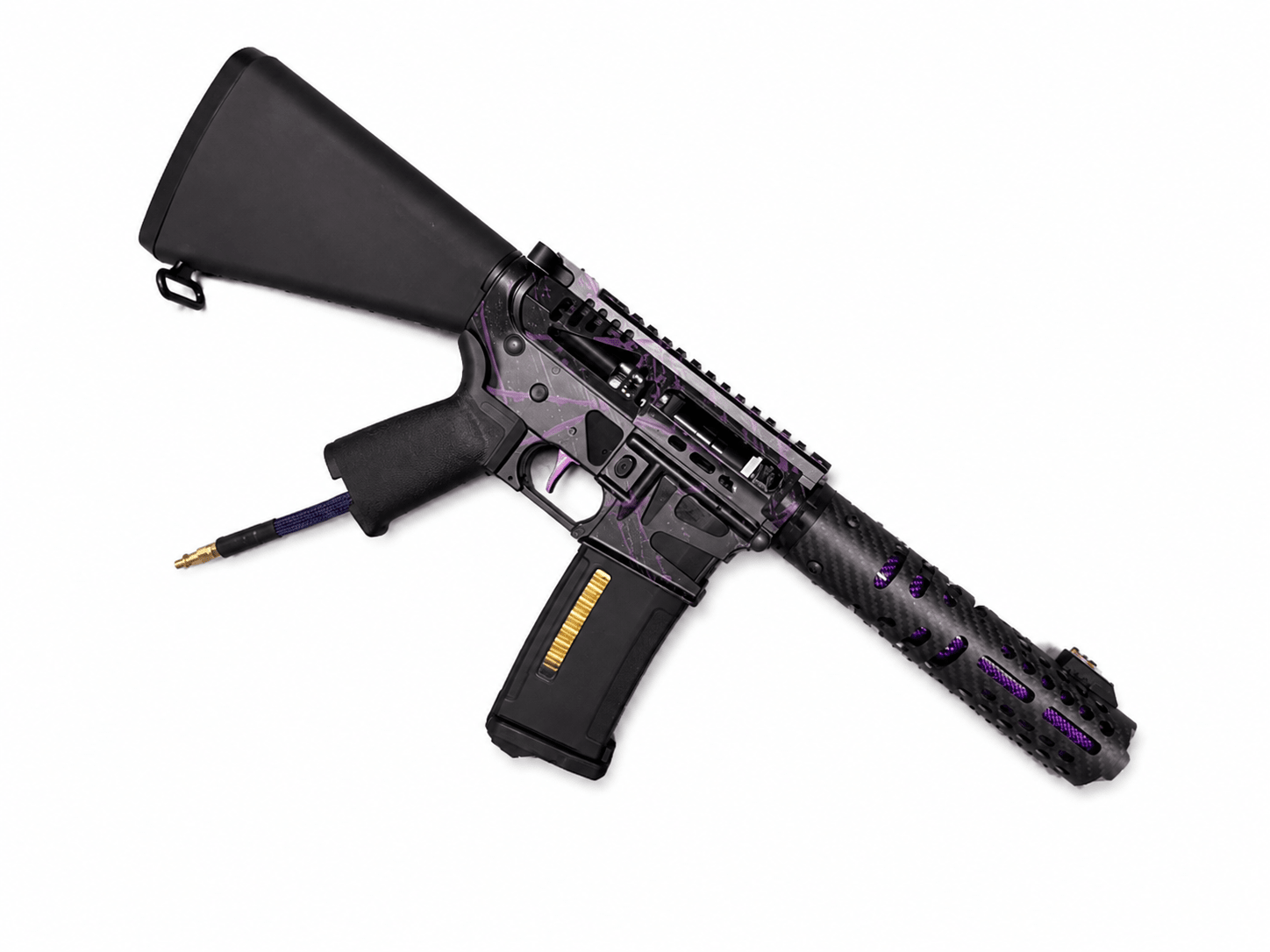 KA Tech MAC Polarstars F2 AR8 HPA M4 Stuby Type 5 Skeletonized Cerakote Splatter - KA Tech Airsoft - Polarstar F2