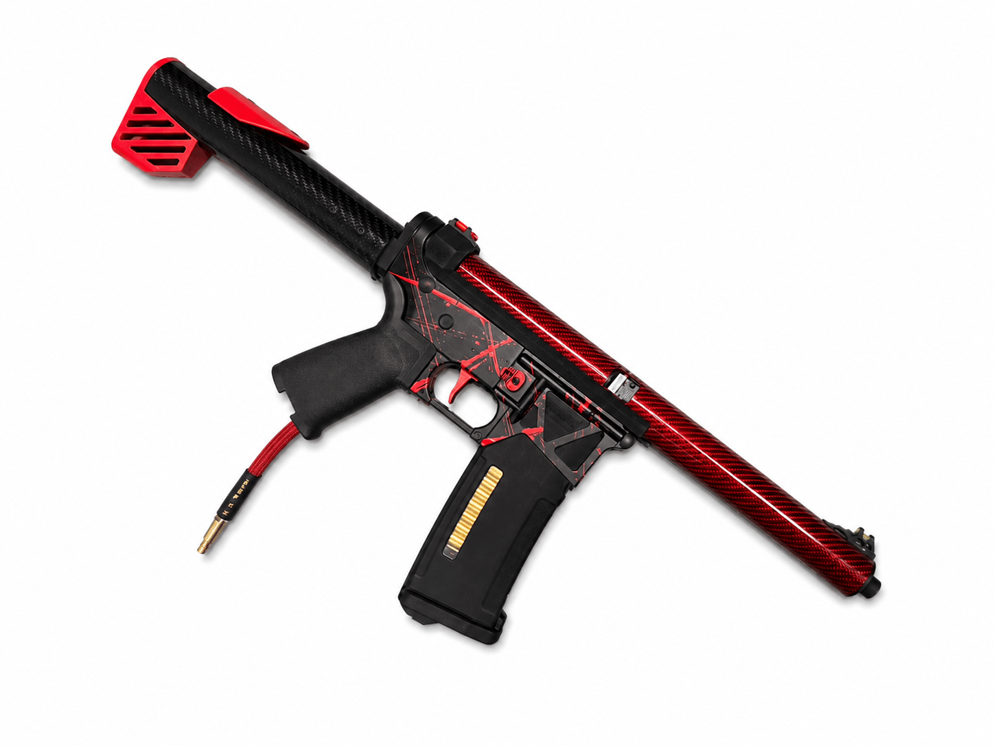 KA Tech MAC Polarstars F2 AR8 HPA M4 Carbon Type 3 Skeletonized Cerakote Splatter - KA Tech Airsoft - Polarstar F2