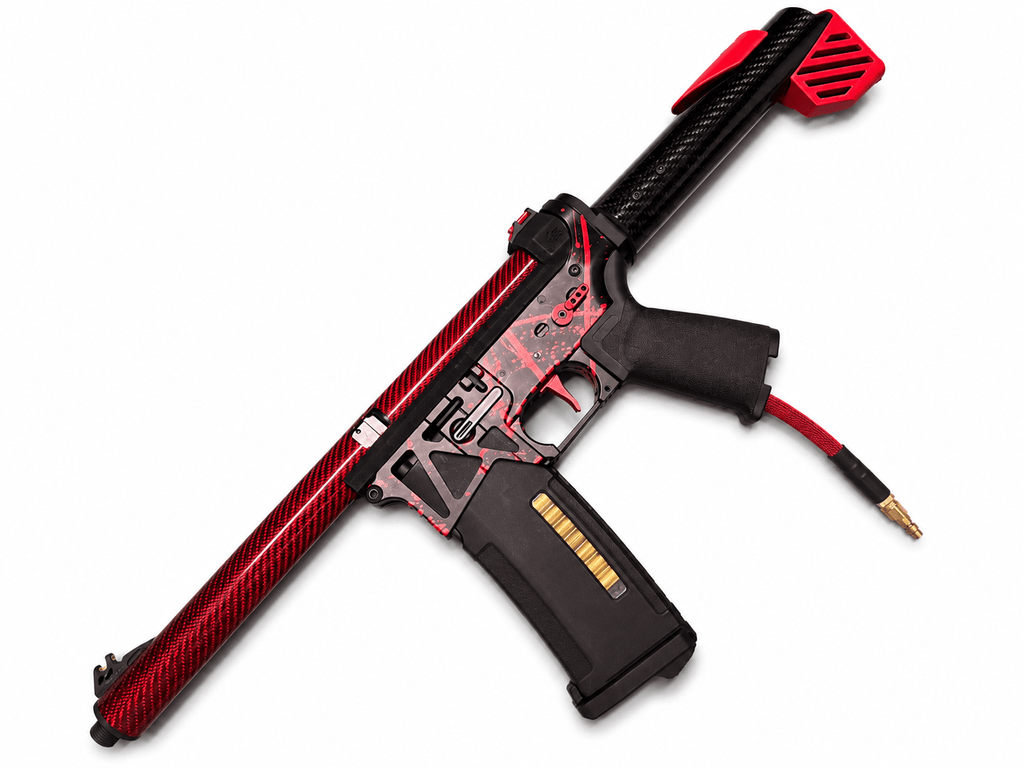 KA Tech MAC Polarstars F2 AR8 HPA M4 Carbon Type 3 Skeletonized Cerakote Splatter - KA Tech Airsoft - Polarstar F2
