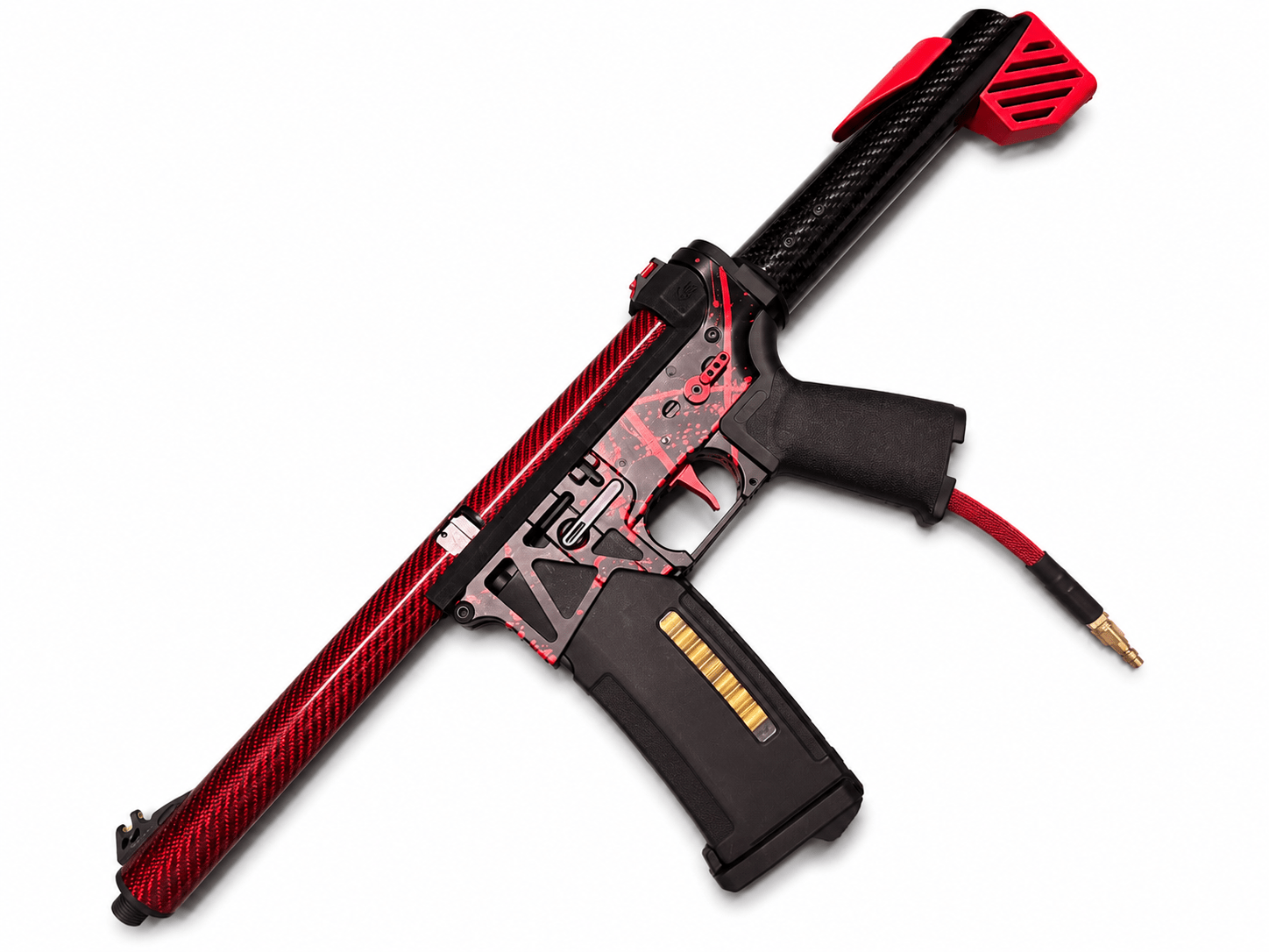 KA Tech MAC Polarstars F2 AR8 HPA M4 Carbon Type 3 Skeletonized Cerakote Splatter - KA Tech Airsoft - Polarstar F2