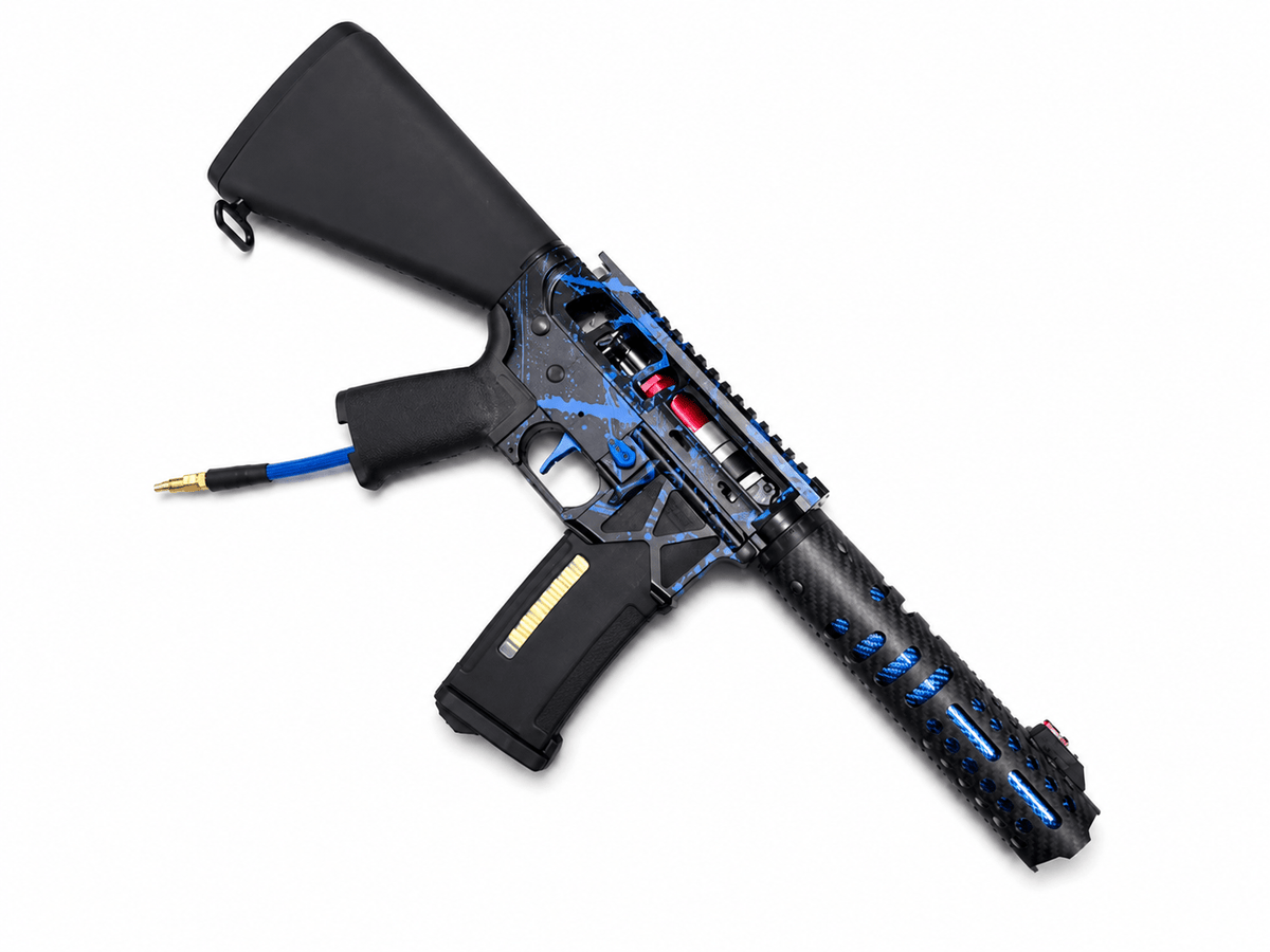 KA Tech MAC Polarstars F2 AR8 HPA M4 Stuby Type 2 Skeletonized Cerakote Splatter - KA Tech Airsoft - Polarstar F2