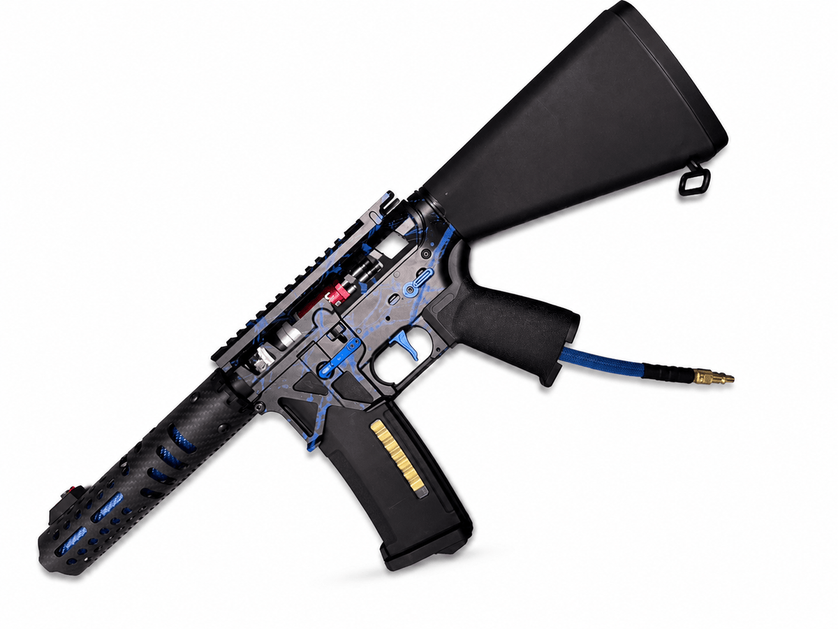 KA Tech MAC Polarstars F2 AR8 HPA M4 Stuby Type 2 Skeletonized Cerakote Splatter - KA Tech Airsoft - Polarstar F2