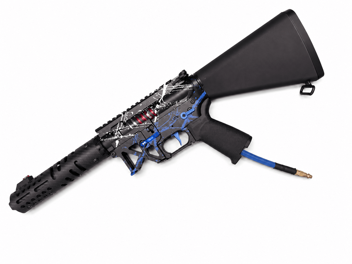 KA Tech MAC Polarstars F2 AR8 HPA M4 Stuby Type 2 Skeletonized Cerakote Splatter - KA Tech Airsoft - Polarstar F2