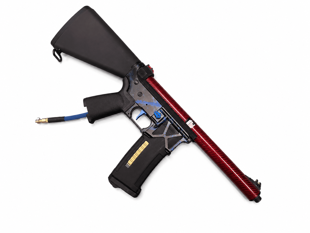 KA Tech MAC Polarstars F2 AR8 HPA M4 Stuby Type 2 Skeletonized Cerakote Splatter - KA Tech Airsoft - Polarstar F2
