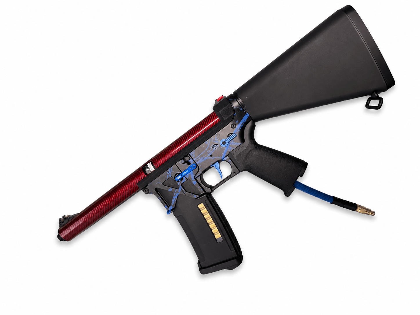 KA Tech MAC Polarstars F2 AR8 HPA M4 Stuby Type 2 Skeletonized Cerakote Splatter - KA Tech Airsoft - Polarstar F2