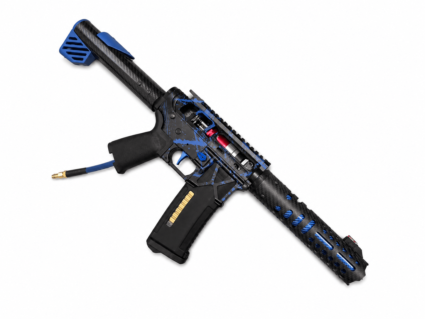 KA Tech MAC Polarstars F2 AR8 HPA M4 Carbon Type 2 Skeletonized Cerakote Splatter - KA Tech Airsoft - Polarstar F2