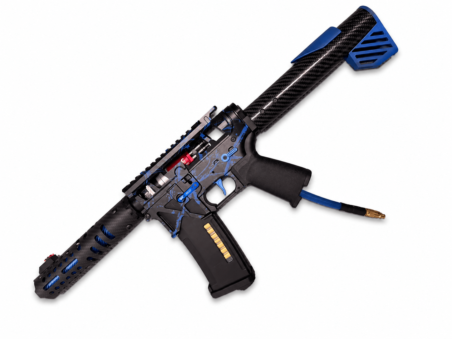 KA Tech MAC Polarstars F2 AR8 HPA M4 Carbon Type 2 Skeletonized Cerakote Splatter - KA Tech Airsoft - Polarstar F2