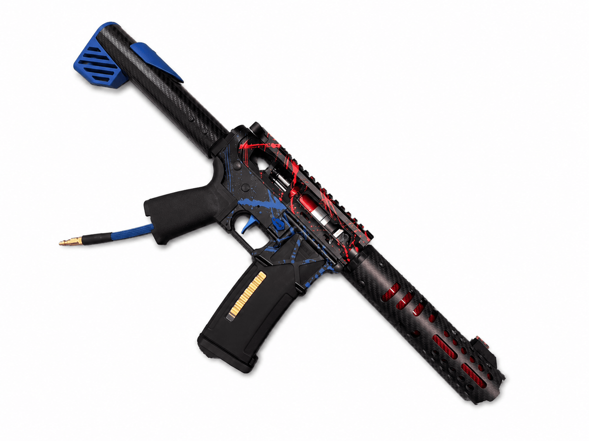 KA Tech MAC Polarstars F2 AR8 HPA M4 Carbon Type 2 Skeletonized Cerakote Splatter - KA Tech Airsoft - Polarstar F2