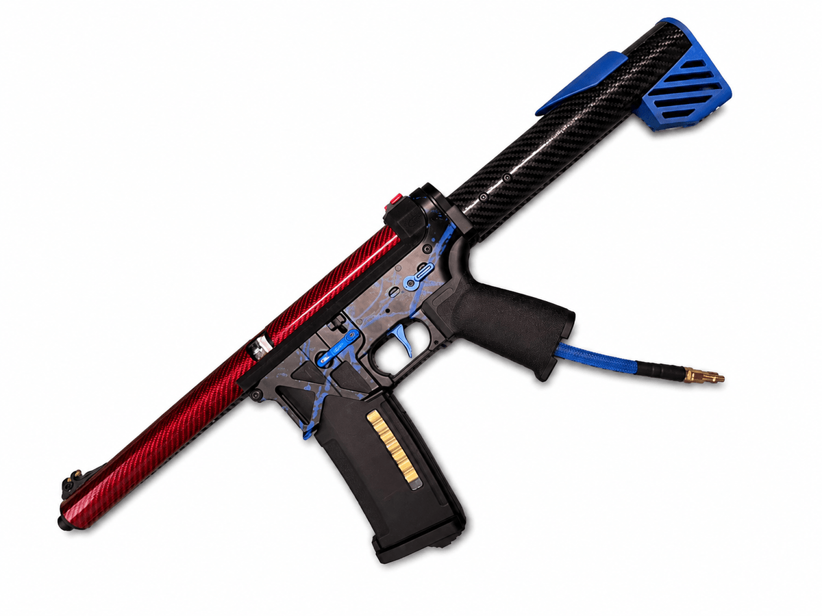 KA Tech MAC Polarstars F2 AR8 HPA M4 Carbon Type 2 Skeletonized Cerakote Splatter - KA Tech Airsoft - Polarstar F2