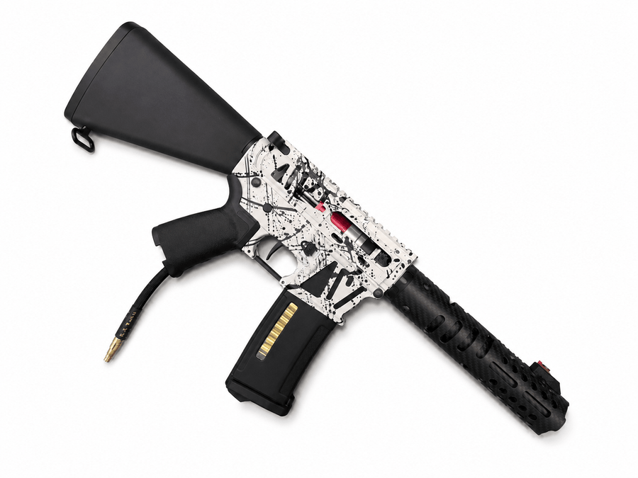 KA Tech MAC Airtac Polarstars F2 AR8 HPA M4 Stuby Type 4 Skeletonized Cerakote Splatter - KA Tech Airsoft - Polarstar F2
