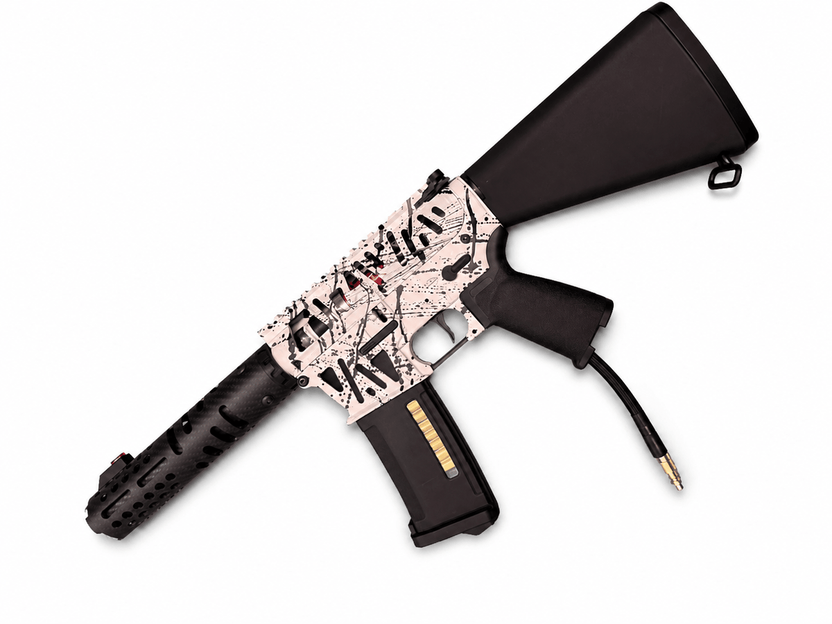 KA Tech MAC Airtac Polarstars F2 AR8 HPA M4 Stuby Type 4 Skeletonized Cerakote Splatter - KA Tech Airsoft - Polarstar F2
