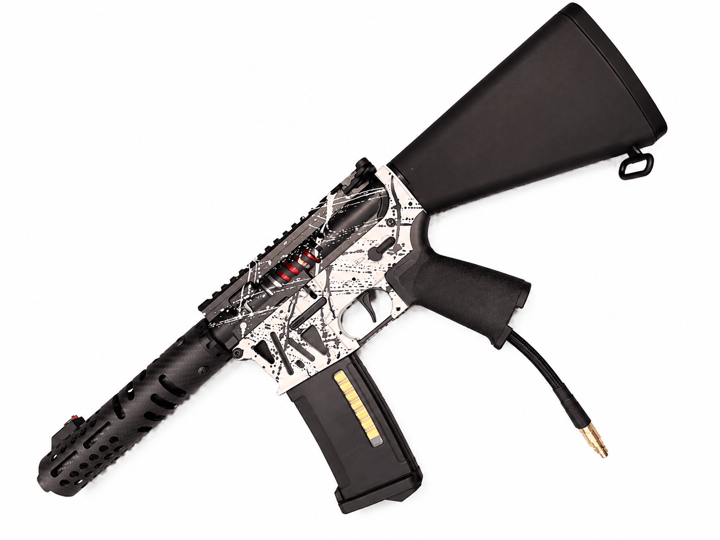 KA Tech MAC Airtac Polarstars F2 AR8 HPA M4 Stuby Type 4 Skeletonized Cerakote Splatter - KA Tech Airsoft - Polarstar F2