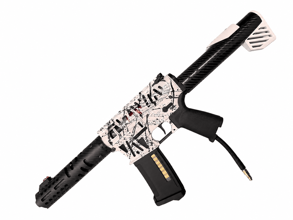 KA Tech MAC Polarstars F2 AR8 HPA M4 Carbon Type 4 Skeletonized Cerakote Splatter - KA Tech Airsoft - Polarstar F2