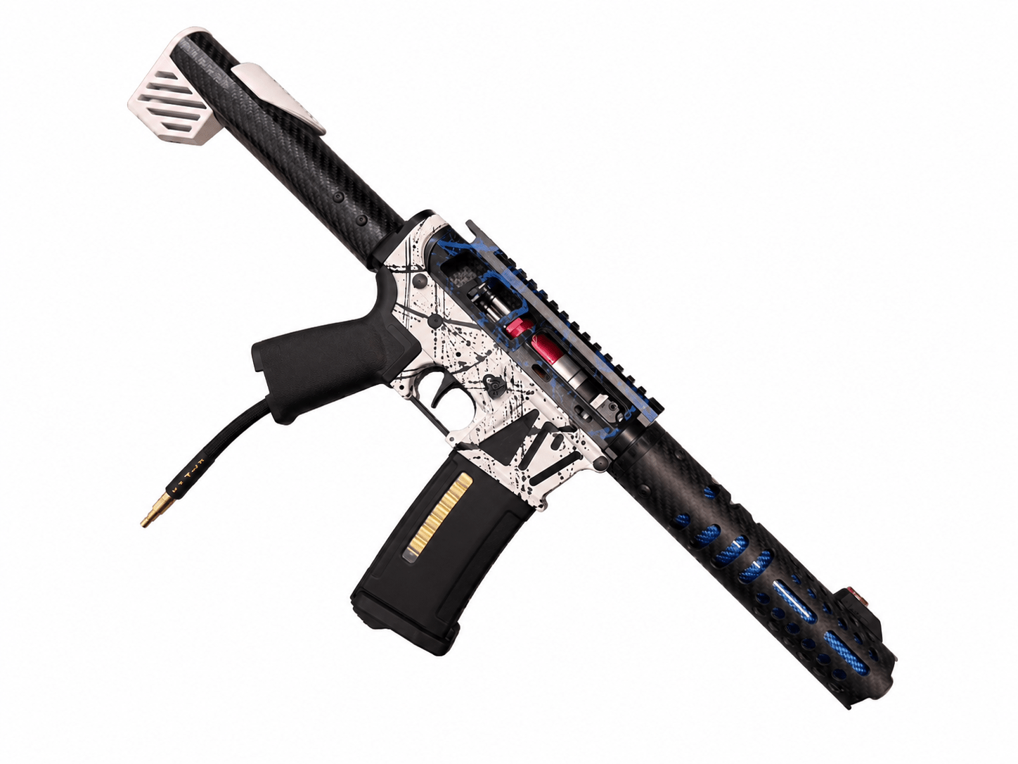 KA Tech MAC Polarstars F2 AR8 HPA M4 Carbon Type 4 Skeletonized Cerakote Splatter - KA Tech Airsoft - Polarstar F2