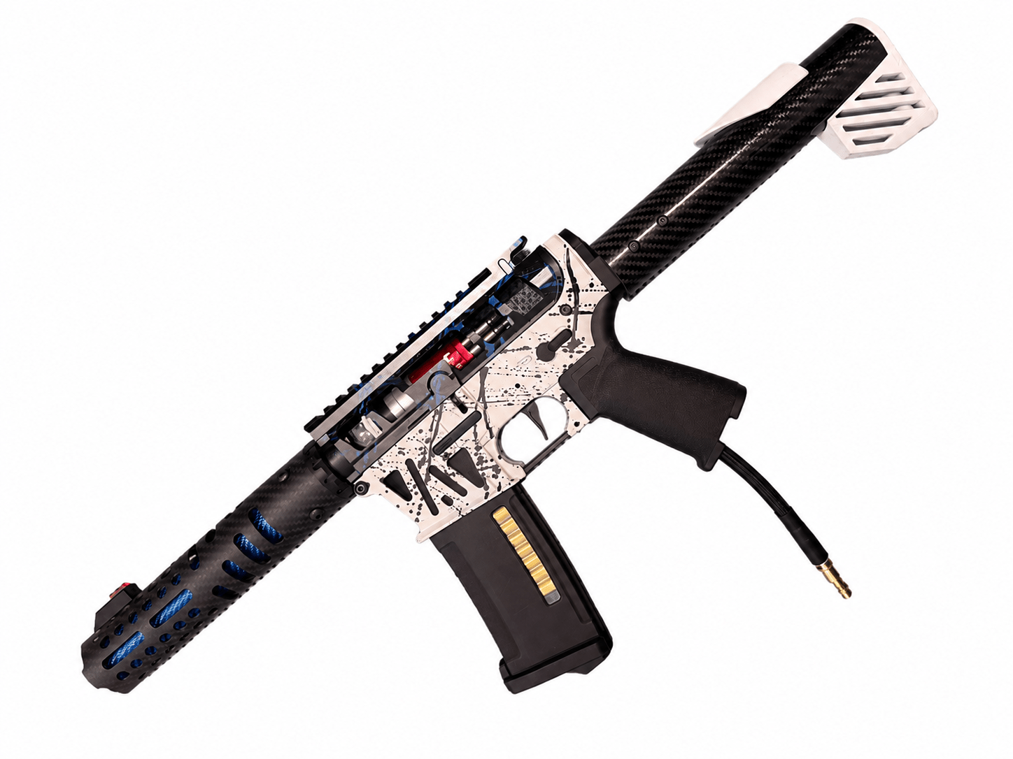 KA Tech MAC Polarstars F2 AR8 HPA M4 Carbon Type 4 Skeletonized Cerakote Splatter - KA Tech Airsoft - Polarstar F2