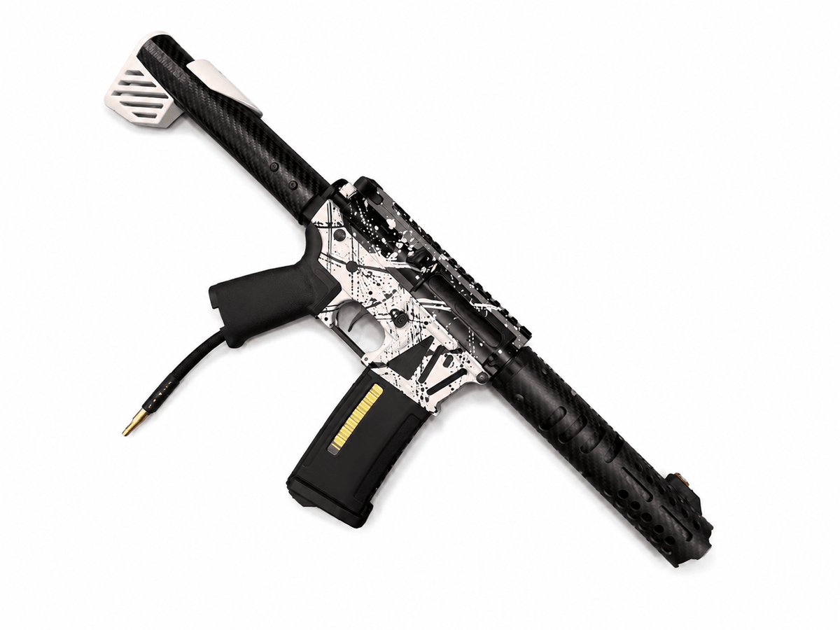 KA Tech MAC Polarstars F2 AR8 HPA M4 Carbon Type 4 Skeletonized Cerakote Splatter - KA Tech Airsoft - Polarstar F2