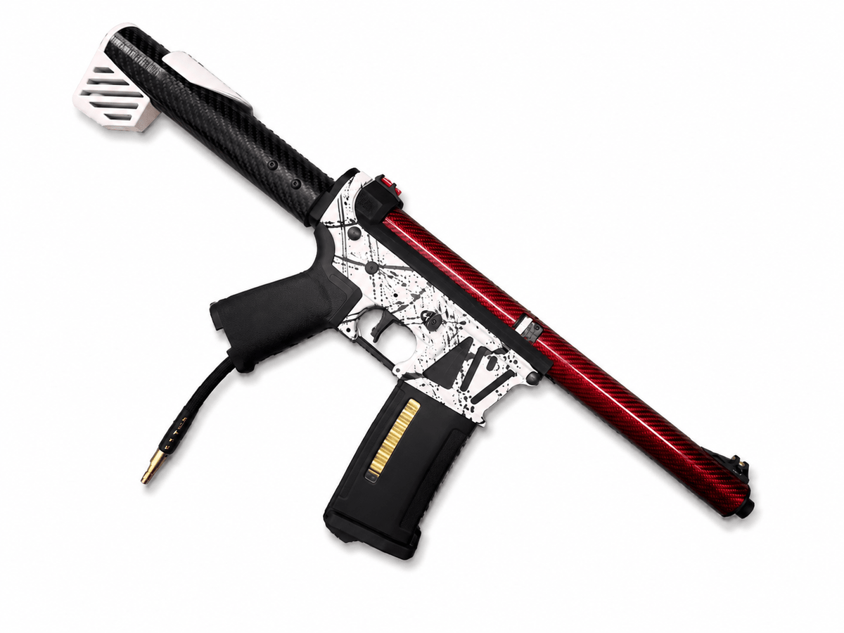KA Tech MAC Polarstars F2 AR8 HPA M4 Carbon Type 4 Skeletonized Cerakote Splatter - KA Tech Airsoft - Polarstar F2