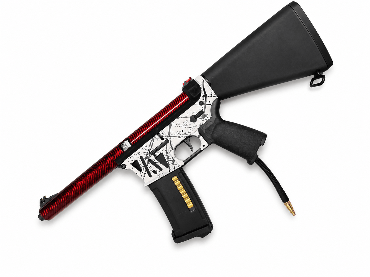 KA Tech MAC Airtac Polarstars F2 AR8 HPA M4 Stuby Type 4 Skeletonized Cerakote Splatter - KA Tech Airsoft - Polarstar F2