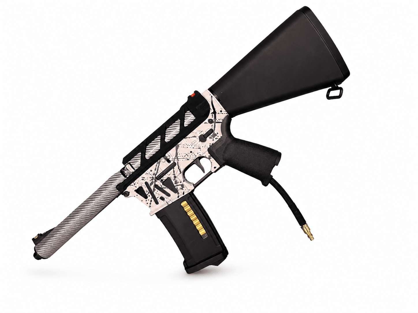 KA Tech MAC Airtac Polarstars F2 AR8 HPA M4 Stuby Type 4 Skeletonized Cerakote Splatter - KA Tech Airsoft - Polarstar F2