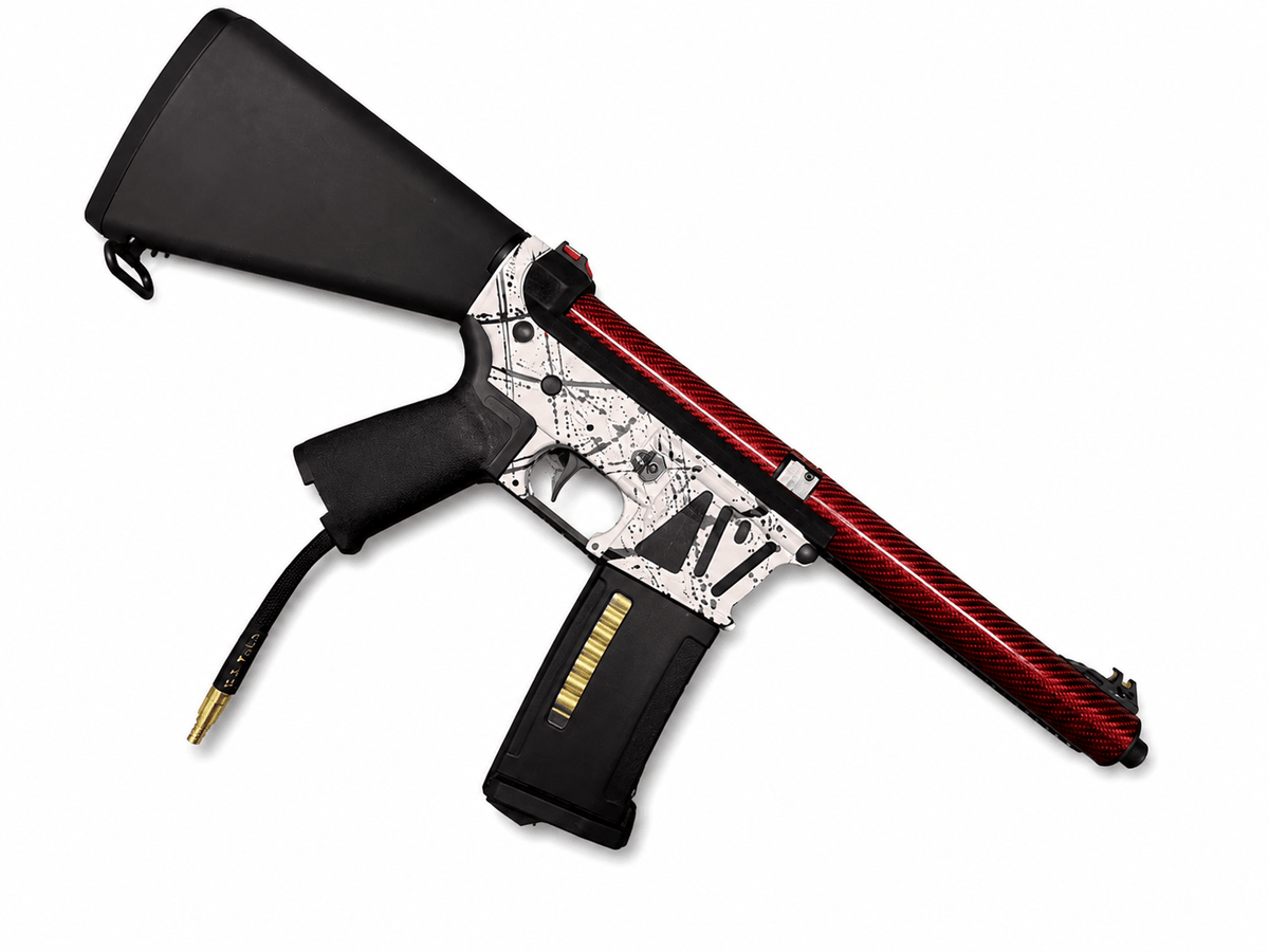 KA Tech MAC Airtac Polarstars F2 AR8 HPA M4 Stuby Type 4 Skeletonized Cerakote Splatter - KA Tech Airsoft - Polarstar F2