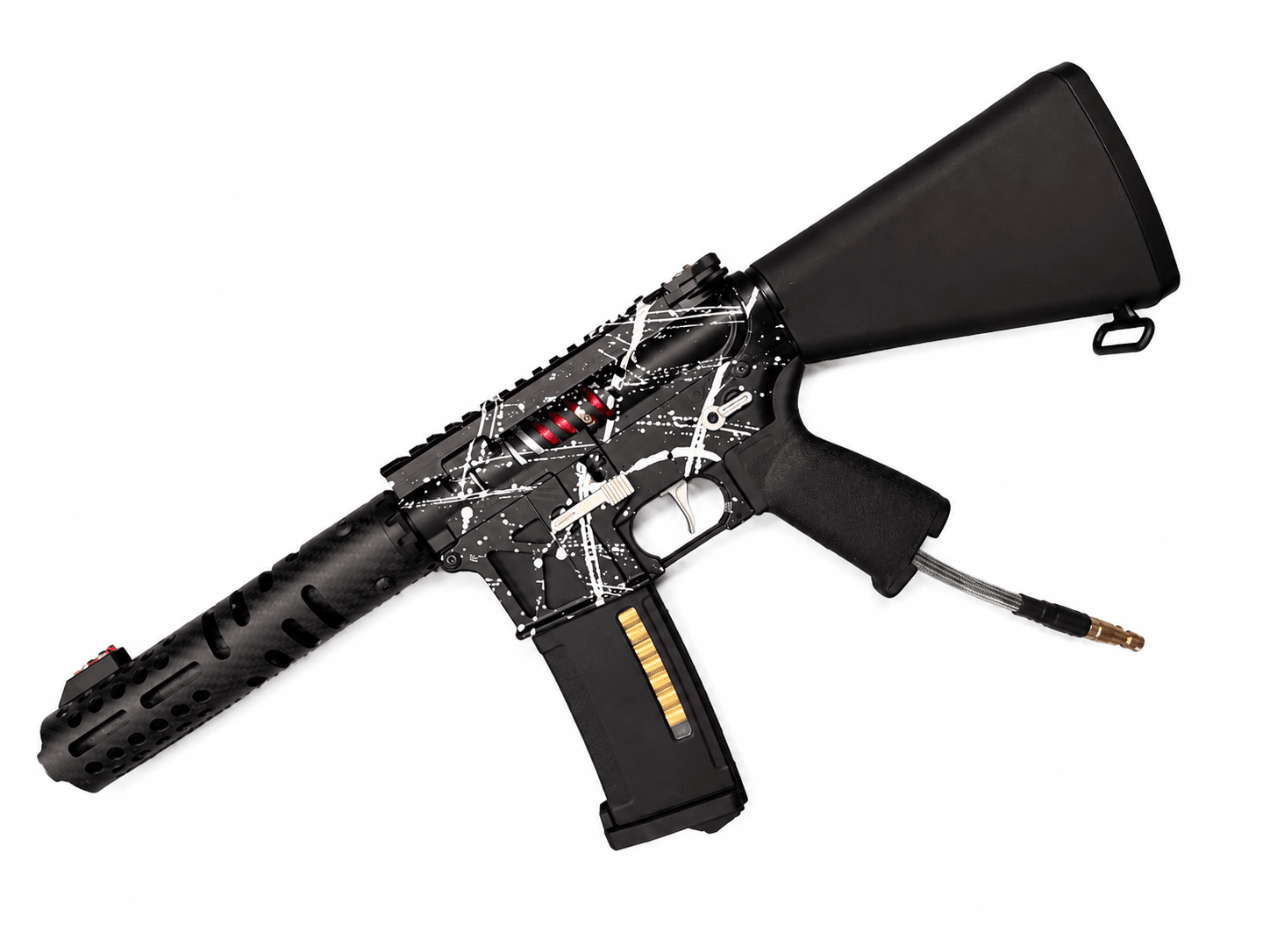 KA Tech MAC Airtac Polarstars F2 AR8 HPA M4 Stuby Type 1 Skeletonized Cerakote Splatter - KA Tech Airsoft - Polarstar F2