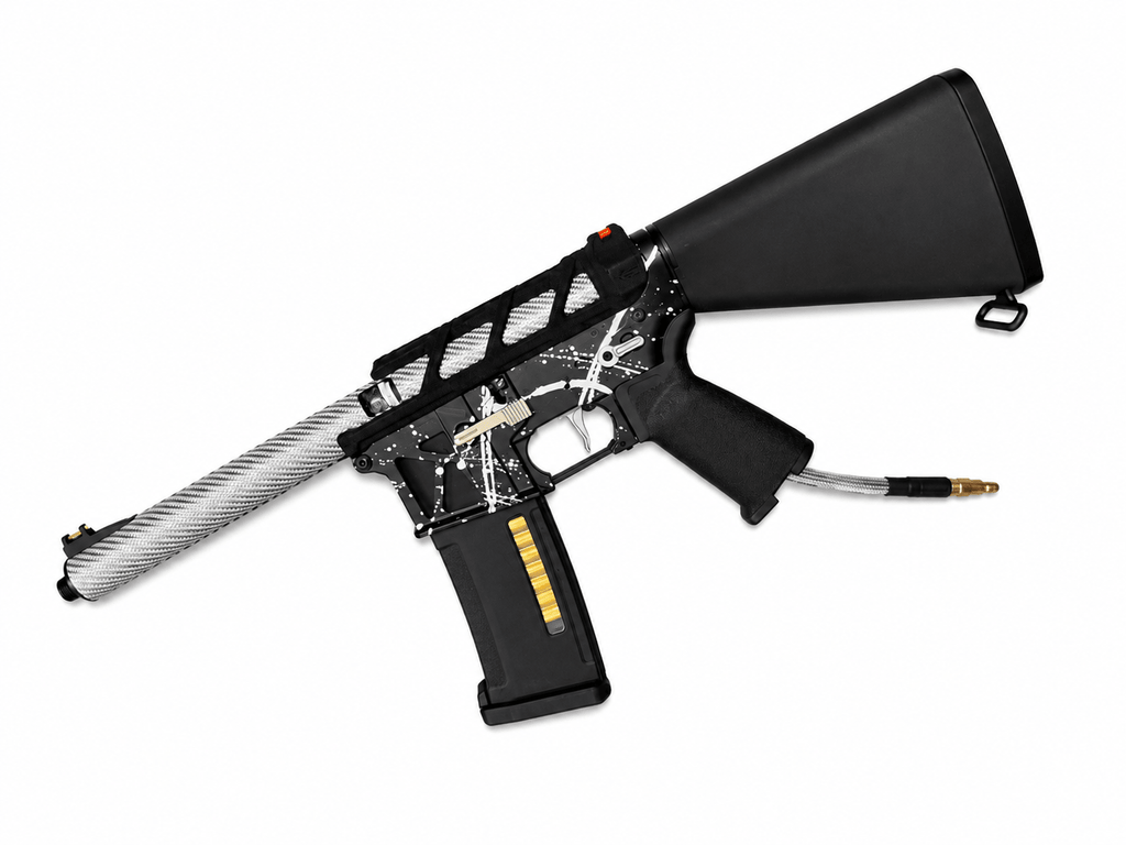 KA Tech MAC Airtac Polarstars F2 AR8 HPA M4 Stuby Type 1 Skeletonized Cerakote Splatter - KA Tech Airsoft - Polarstar F2