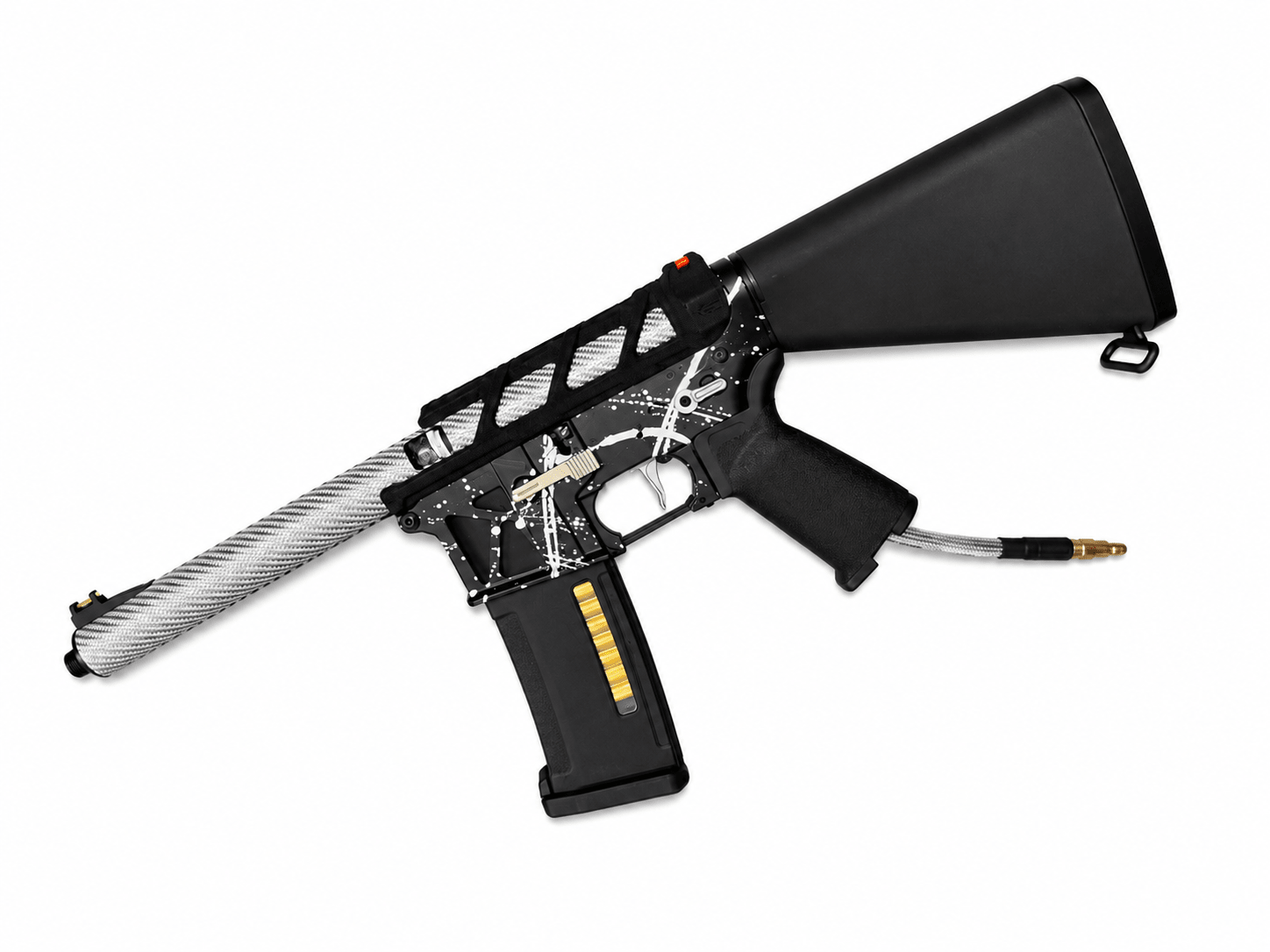 KA Tech MAC Airtac Polarstars F2 AR8 HPA M4 Stuby Type 1 Skeletonized Cerakote Splatter - KA Tech Airsoft - Polarstar F2