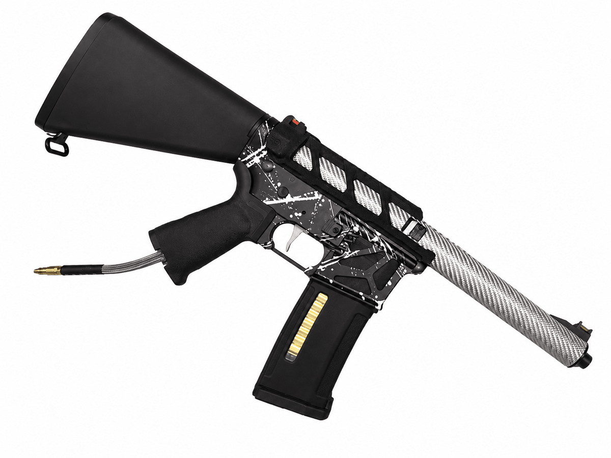 KA Tech MAC Airtac Polarstars F2 AR8 HPA M4 Stuby Type 1 Skeletonized Cerakote Splatter - KA Tech Airsoft - Polarstar F2