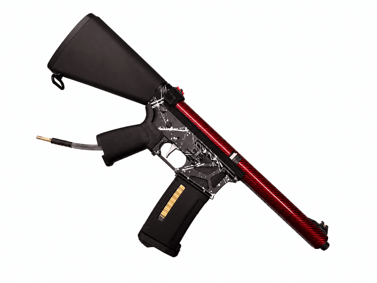 KA Tech MAC Airtac Polarstars F2 AR8 HPA M4 Stuby Type 1 Skeletonized Cerakote Splatter - KA Tech Airsoft - Polarstar F2