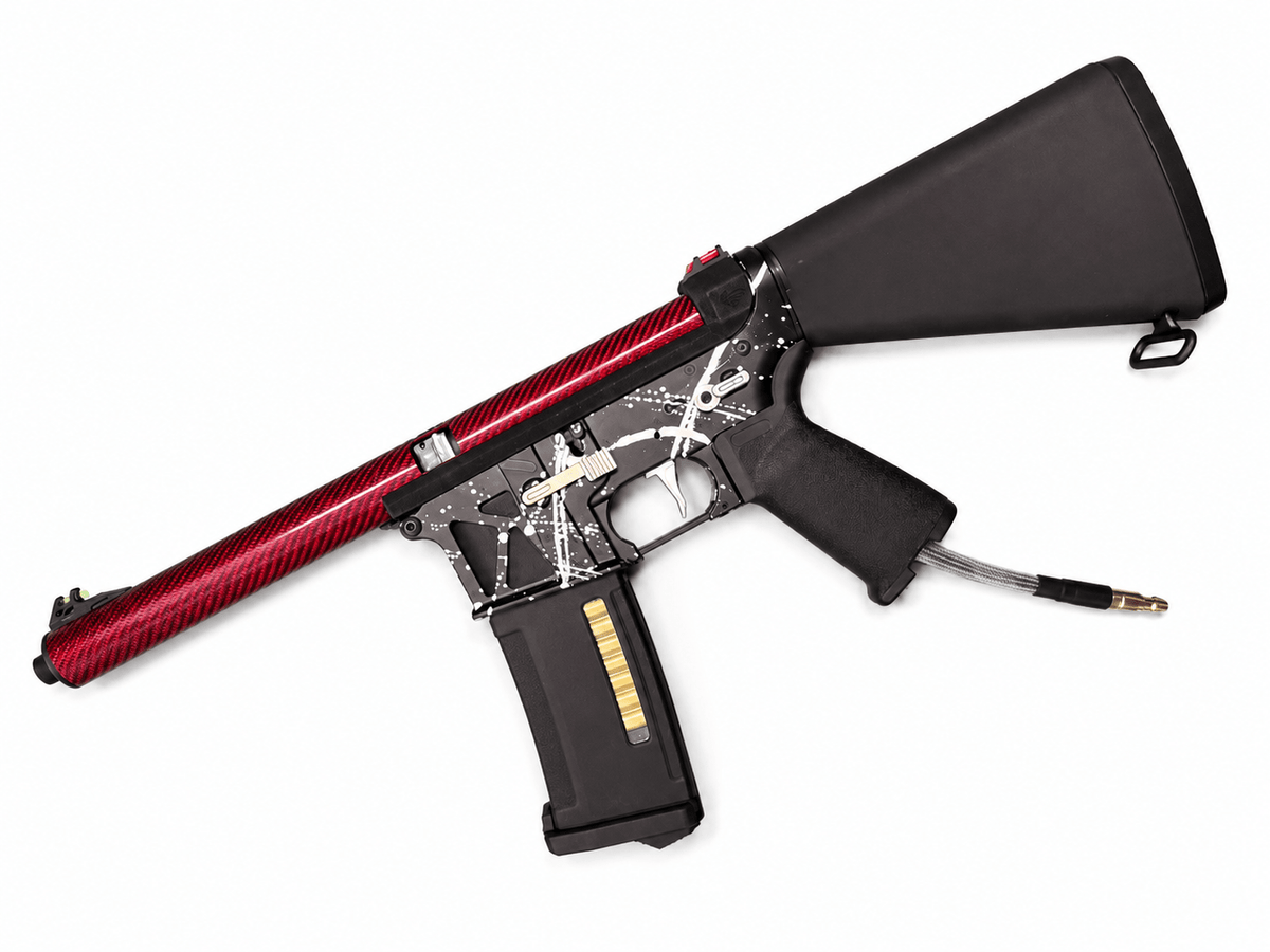 KA Tech MAC Airtac Polarstars F2 AR8 HPA M4 Stuby Type 1 Skeletonized Cerakote Splatter - KA Tech Airsoft - Polarstar F2
