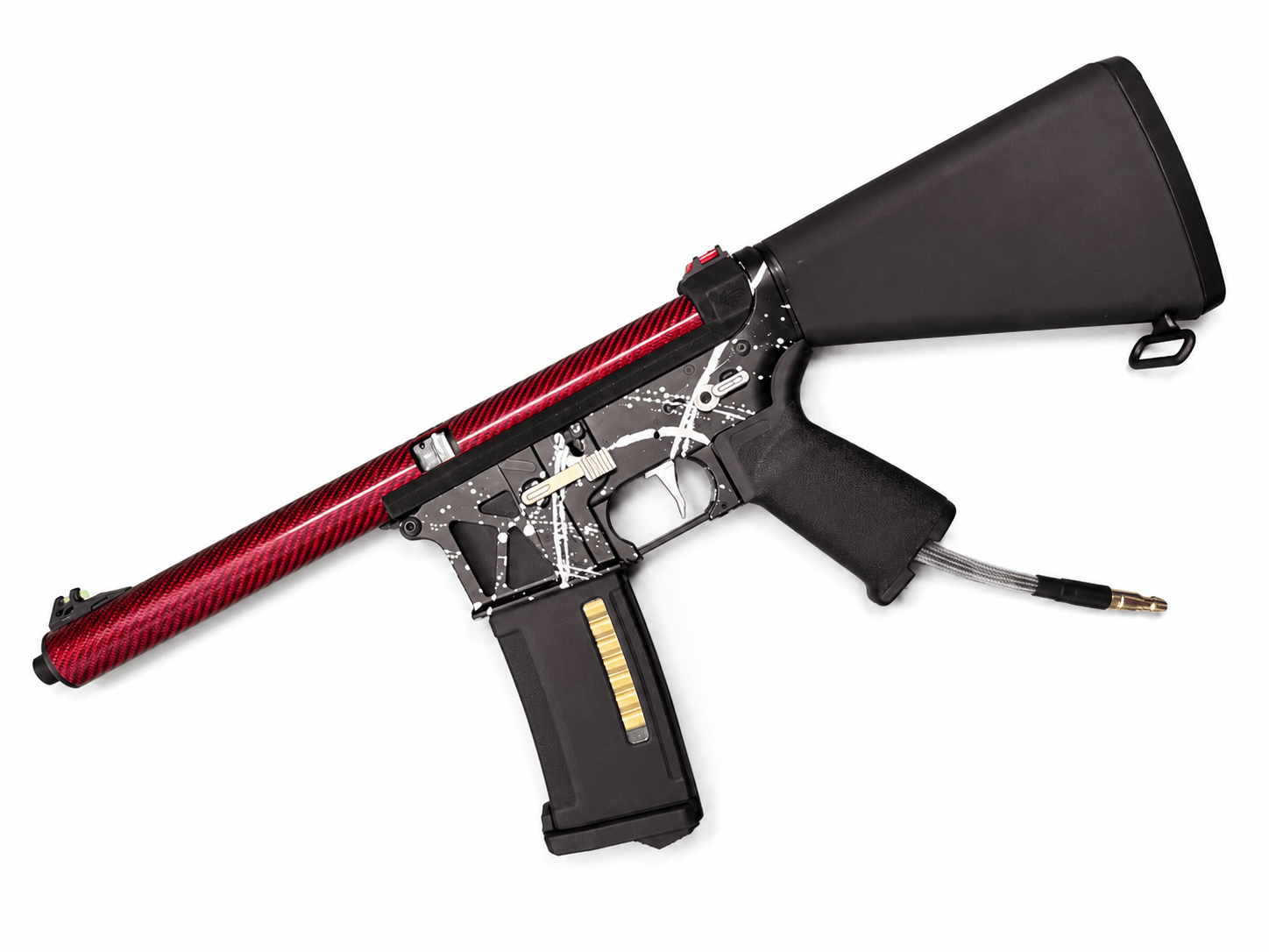 KA Tech MAC Airtac Polarstars F2 AR8 HPA M4 Stuby Type 1 Skeletonized Cerakote Splatter - KA Tech Airsoft - Polarstar F2