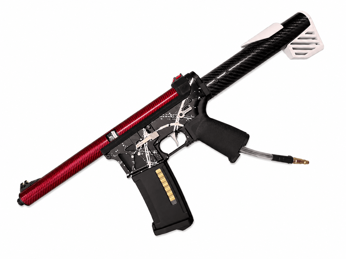 KA Tech MAC Airtac Polarstars F2 AR8 HPA M4 Carbon Type 1 Skeletonized Cerakote Splatter - KA Tech Airsoft - Polarstar F2