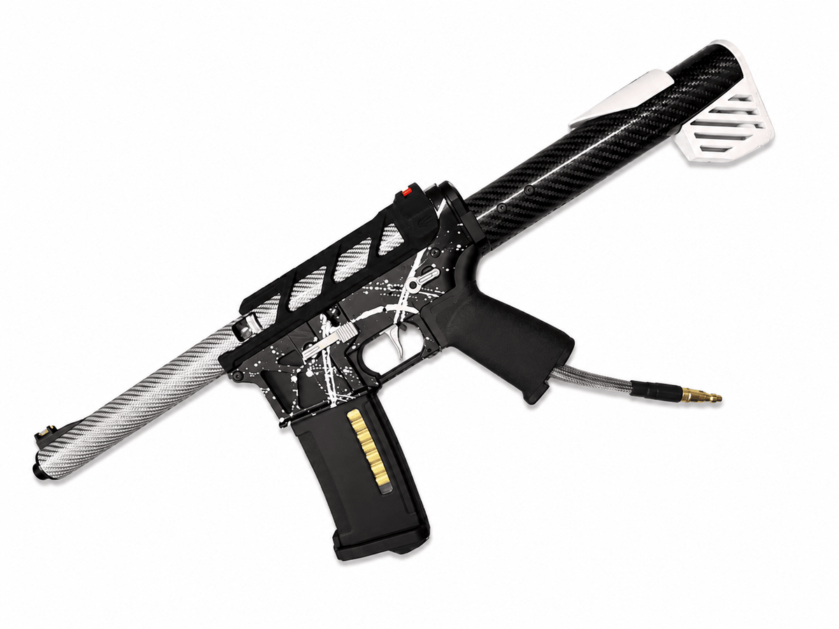 KA Tech MAC Airtac Polarstars F2 AR8 HPA M4 Carbon Type 1 Skeletonized Cerakote Splatter - KA Tech Airsoft - Polarstar F2