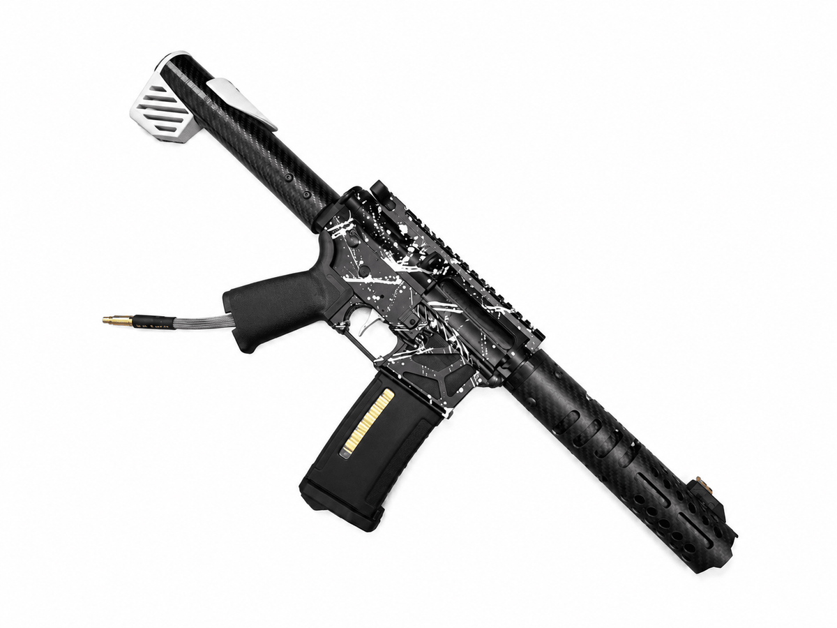 KA Tech MAC Airtac Polarstars F2 AR8 HPA M4 Carbon Type 1 Skeletonized Cerakote Splatter - KA Tech Airsoft - Polarstar F2