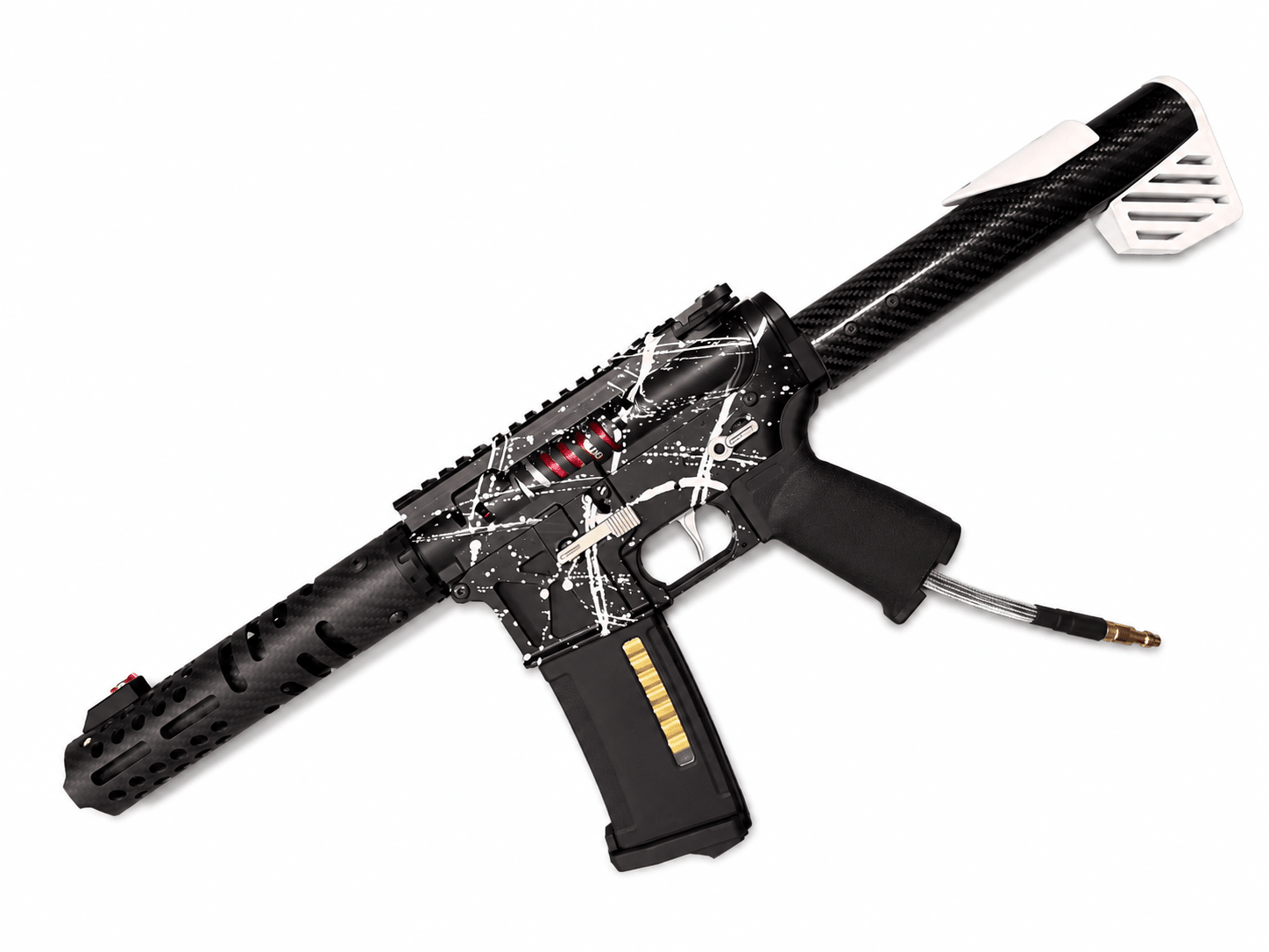 KA Tech MAC Airtac Polarstars F2 AR8 HPA M4 Carbon Type 1 Skeletonized Cerakote Splatter - KA Tech Airsoft - Polarstar F2