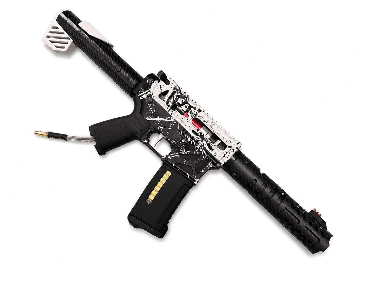 KA Tech MAC Airtac Polarstars F2 AR8 HPA M4 Carbon Type 1 Skeletonized Cerakote Splatter - KA Tech Airsoft - Polarstar F2